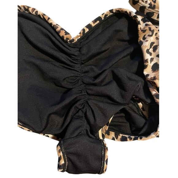 Time and Tru 1X Bottom 2X Top Leopard Print Bikini Plus Size Underwire - Picture 3 of 6